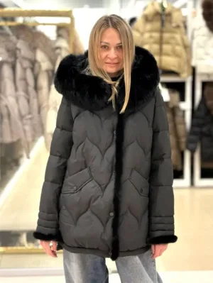 Пуховик Chanevia 25005 Black + Size