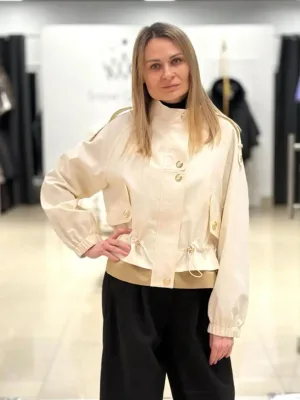 Тренч CHANEVIA 9920 Cream White