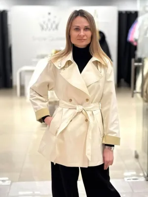 Тренч CHANEVIA 9906 Cream White