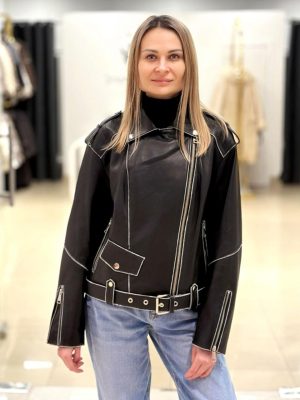 Куртка косуха з натуральної шкіри