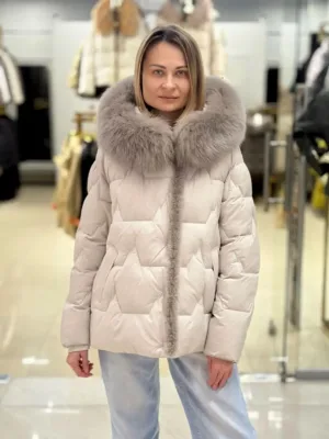 Пуховик Chanevia 25602 ICE GREY