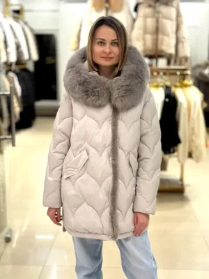 Пуховик Chanevia 25601 ICE GREY