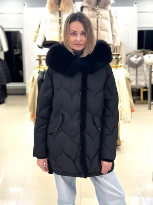 Пуховик Chanevia 25601 BLACK