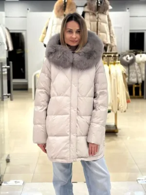 Пуховик Chanevia 25506 ICE GREY