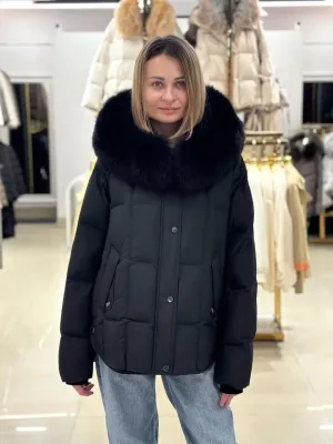 Пуховик Chanevia 25596 BLACK SIZE+