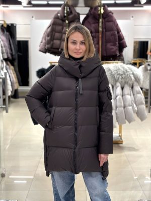 Пуховик Chanevia 25020 SEAL BROWN