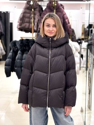 Пуховик Chanevia 25560 SEAL BROWN