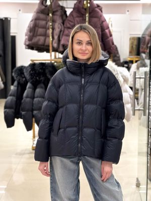 Пуховик Chanevia 25577 DARK BLUE