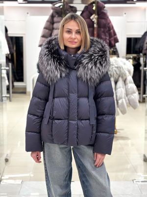 Пуховик Chanevia 25606 DARK BLUE