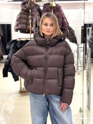 Пуховик Chanevia 25526 SEAL BROWN