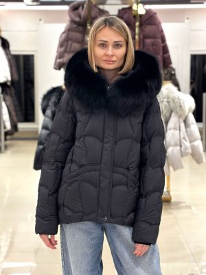 Пуховик Chanevia 25501 BLACK