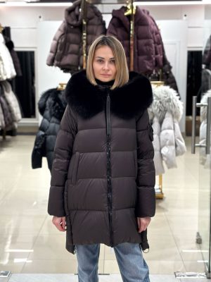 Пуховик Chanevia 25525 SEAL BROWN