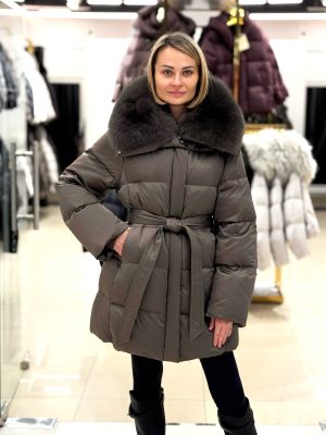 Пуховик Chanevia 25510 SEAL BROWN