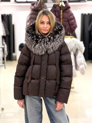 Пуховик Chanevia 25606 SEAL BROWN