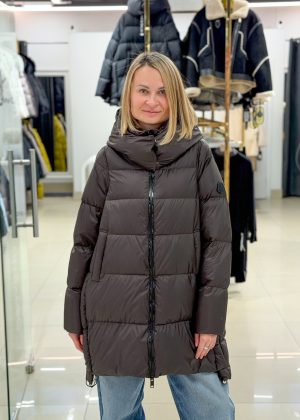 Пуховик Chanevia 25020-1 DARK BROWN
