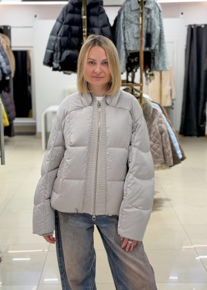 Пуховик жіночий Chanevia 26035 LIGHT GREY