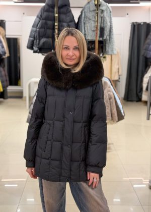 Пуховик жіночий Chanevia 26622 BLACK